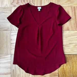 NWOT Flutter-sleeve V-neck Blouse